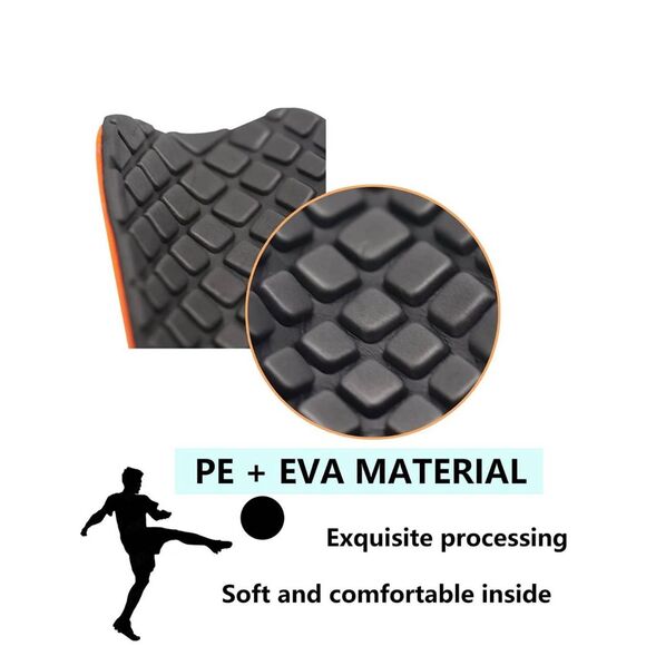 Sport Shin Shock Absorber Ultra Light Guards Size M Orange - Picture 5 of 6